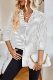 Lovelet Striped Button Up Long Sleeve Shirt 