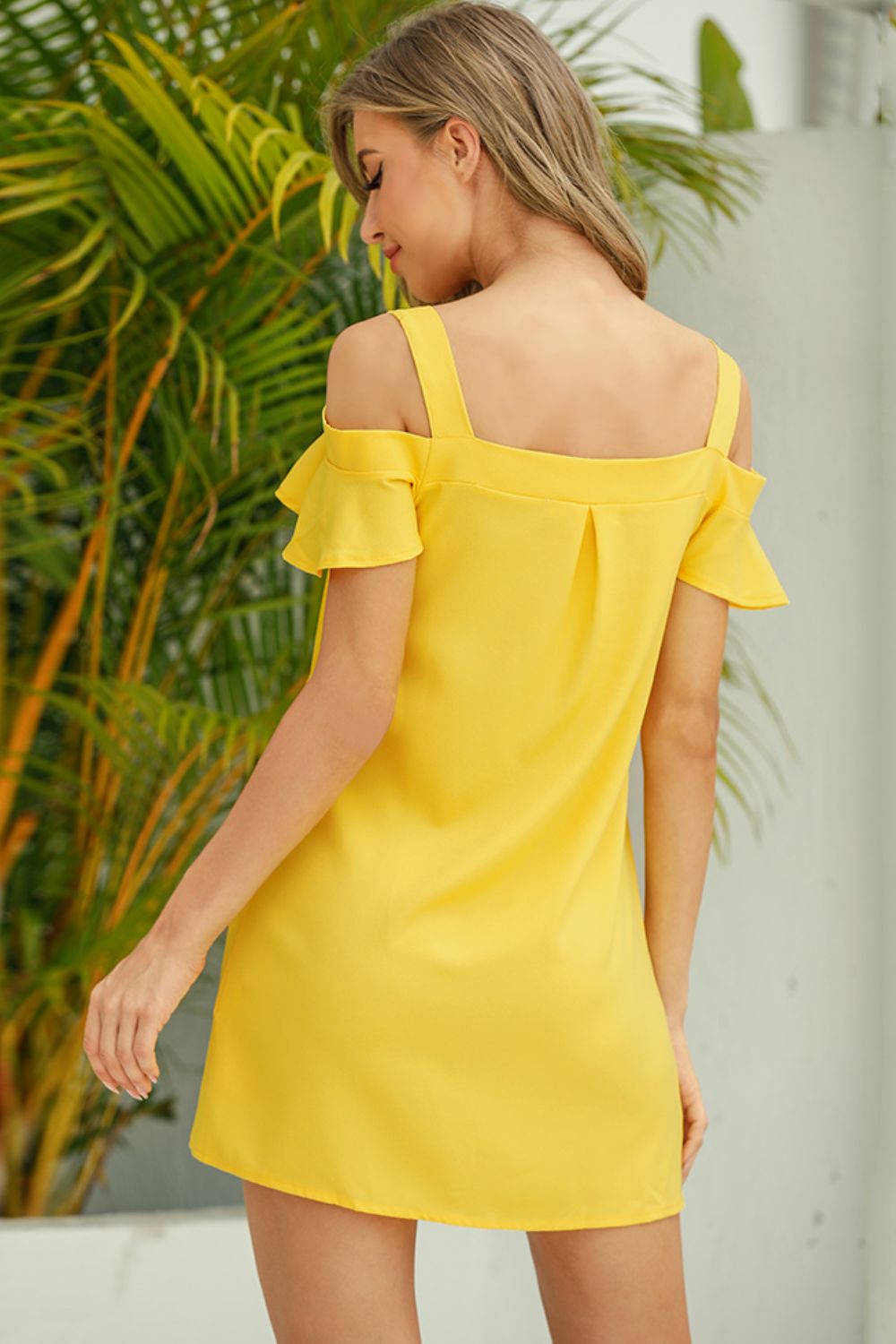 Cold-Shoulder Mini Dress 