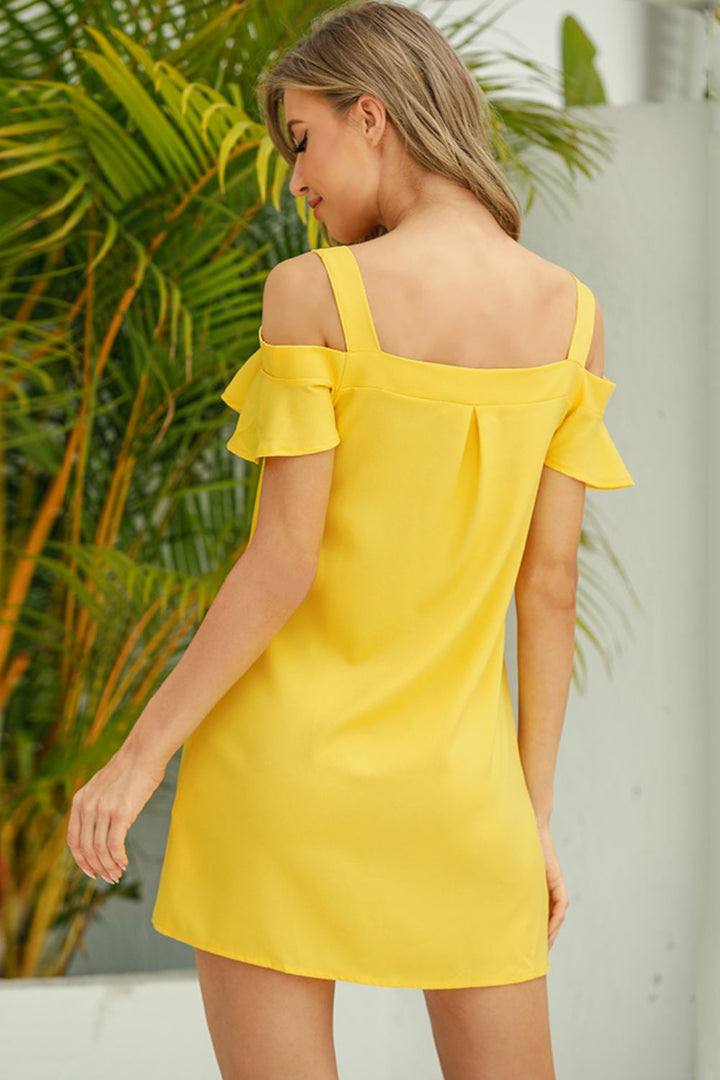Cold-Shoulder Mini Dress 