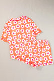Pocketed Flower Half Sleeve Top and Shorts Lounge Set Lingerie & Nightwear