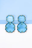 Geometrical Shape Zinc Alloy Frame Dangle Earrings 