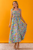 BiBi Floral Ruffle Trim Smocked Cami Dress Dresses