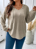 Plus Size Drawstring Dropped Shoulder Hooded T-Shirt 