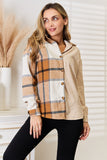 Perfee Plaid Print Dropped Shoulder Shirt 