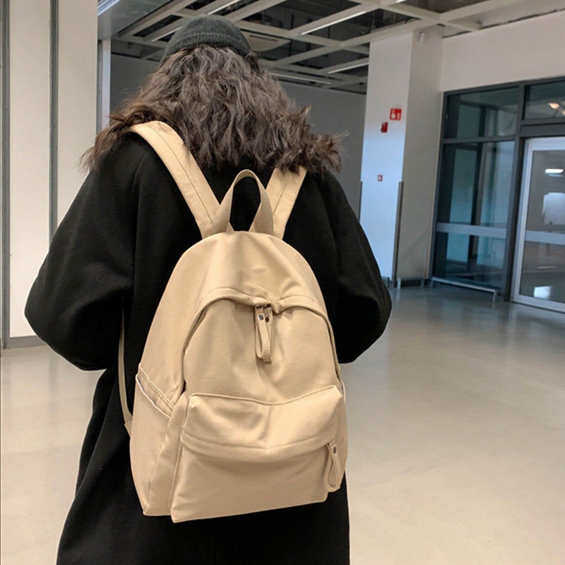Zip Cotton Backpack Bag 