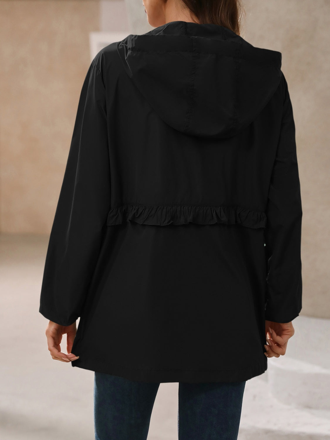 Ivy Lane Outdoor Waterproof Long Sleeve Hooded Windbreaker 