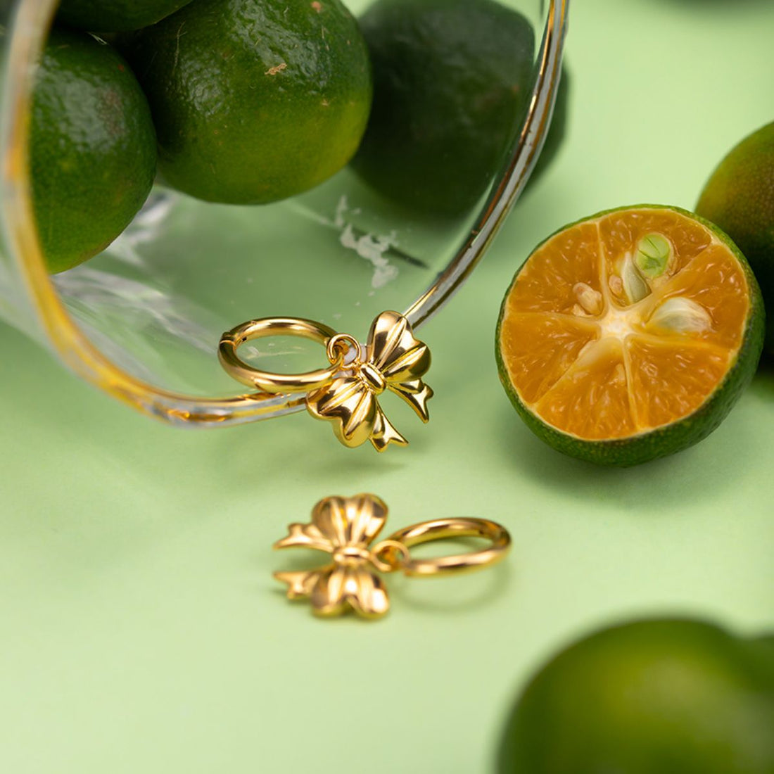 18K Gold-Plated Bow Earrings 