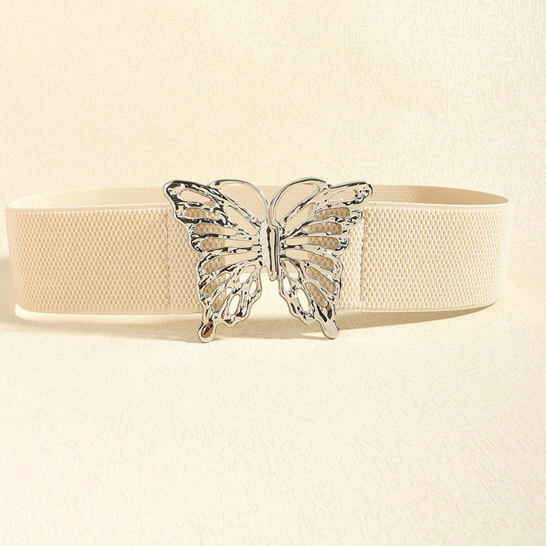Butterfly Alloy Buckle Elastic Belt 