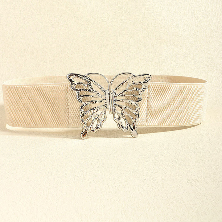 Butterfly Alloy Buckle Elastic Belt 