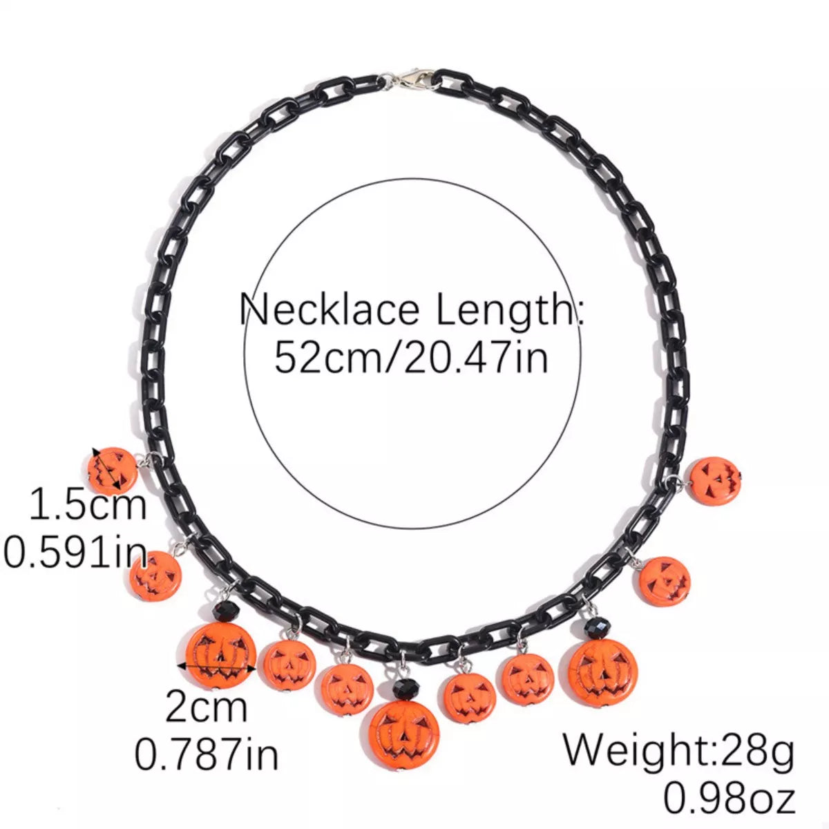 Halloween Skull Ghost Charm Necklace 