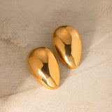 Stainless Steel Teardrop Stud Earrings 