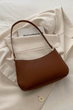 Bow Trim PU Leather Shoulder Bag 