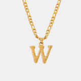 Titanium Steel Letter Pendant Necklace 