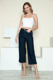 Judy Blue Full Size Side Seam Braid Detail Crop Wide Leg Jeans 