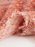 Raw Hem Heathered Polyester Scarf 