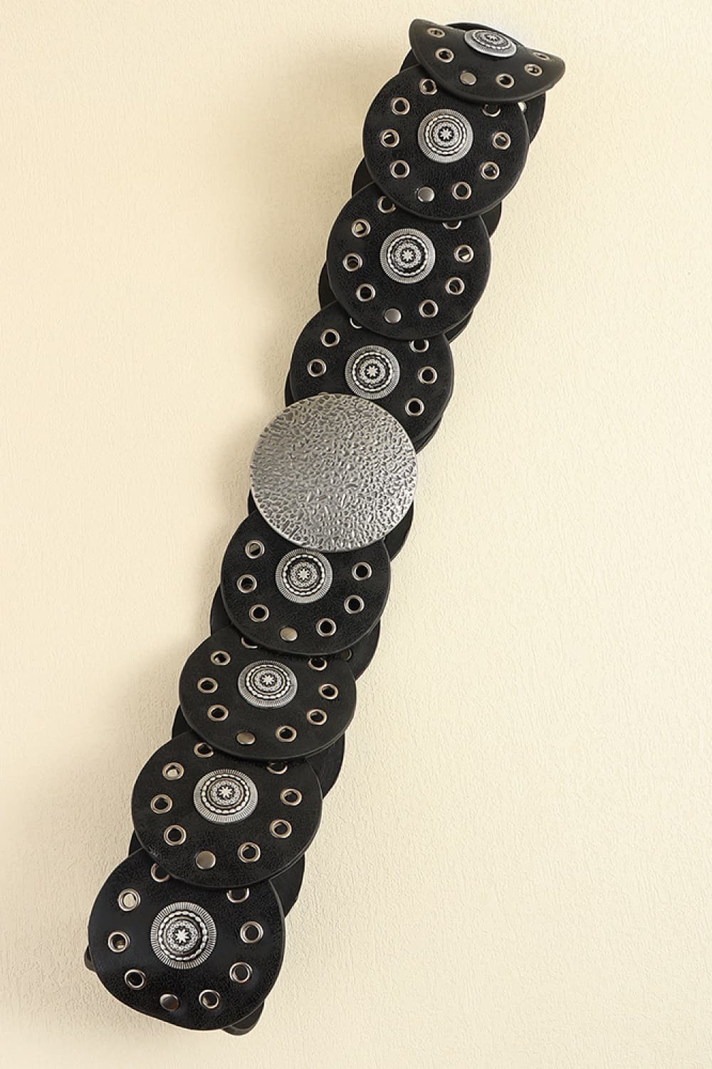 Round Shape PU Leather Belt 