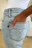 Judy Blue Full Size High Waist Distressed Straight Jeans 