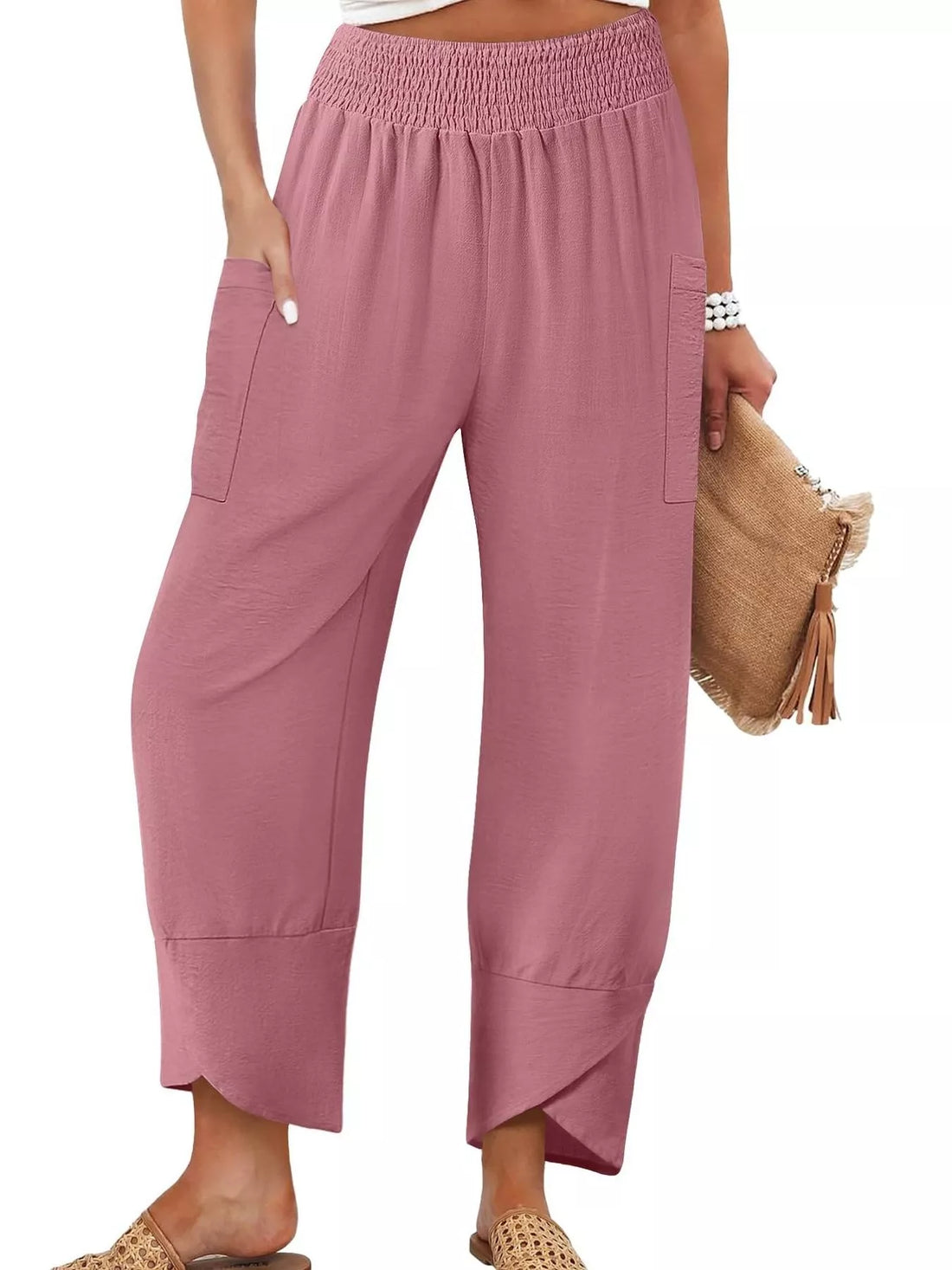 Elastic Waist Pants 