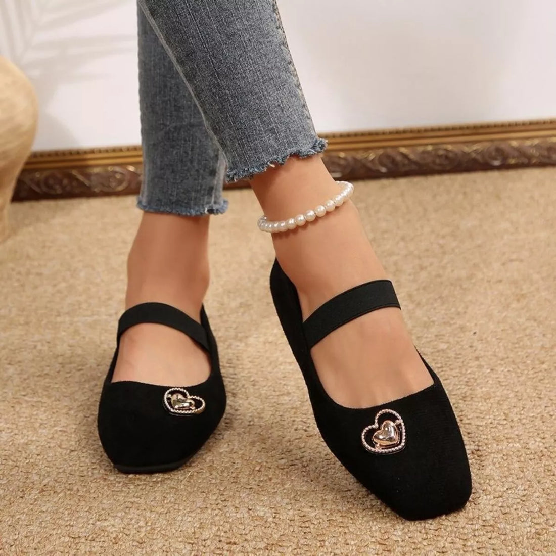 Square Toe Slip-Ons 