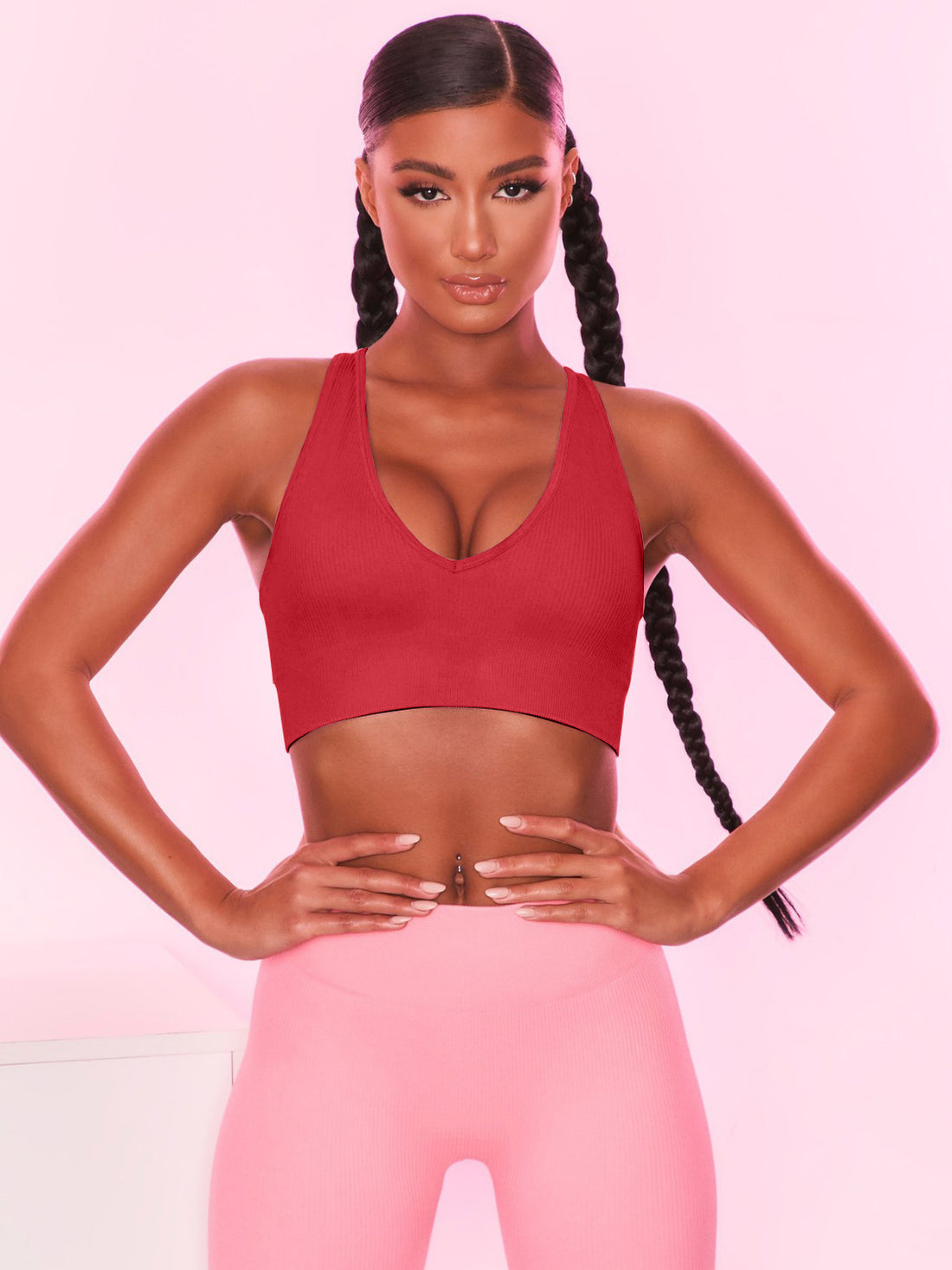 Scoop Neck Wide Strap Active Bra 