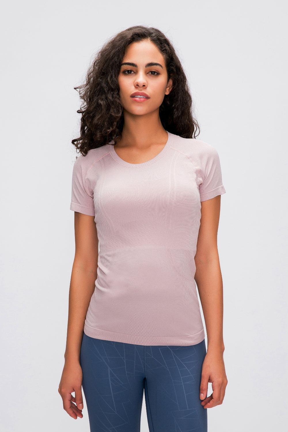 Millennia Round Neck Short Sleeve Active T-Shirt 