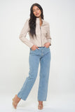 Coalition LA Zip Up Vegan Moto Jacket 
