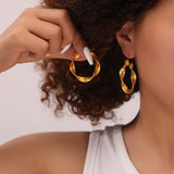 Titanium Steel Twisted Earrings 