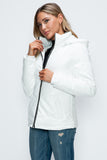 How Dare U Pocketed Zip Up Puffer Jacket with Removable Hood 