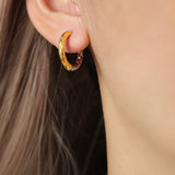 18K Gold-Plated Huggie Earrings 