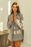 BiBi Button Up Corduroy Shacket 