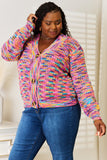 Angel Wings Woven Right V-Neck Long Sleeve Cardigan 