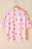 Star Print Short Sleeve Shirt and Shorts Set Lingerie & Nightwear