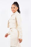 American Bazi Laced Back Cropped Jacket 