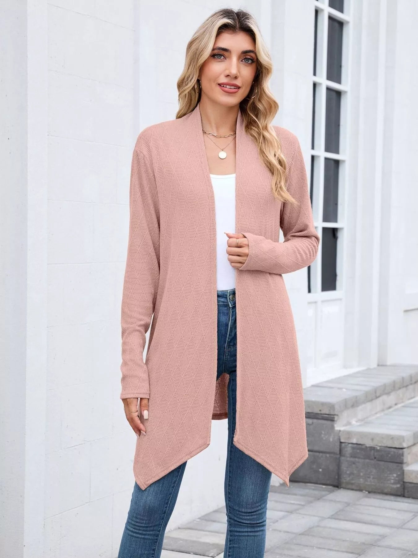 Open Front Long Cardigan 