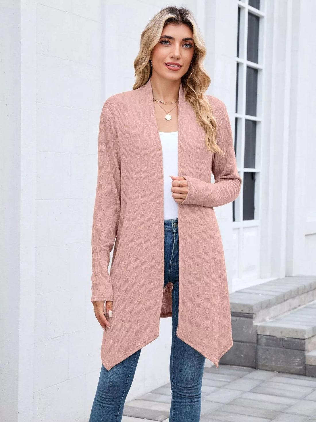 Open Front Long Cardigan 