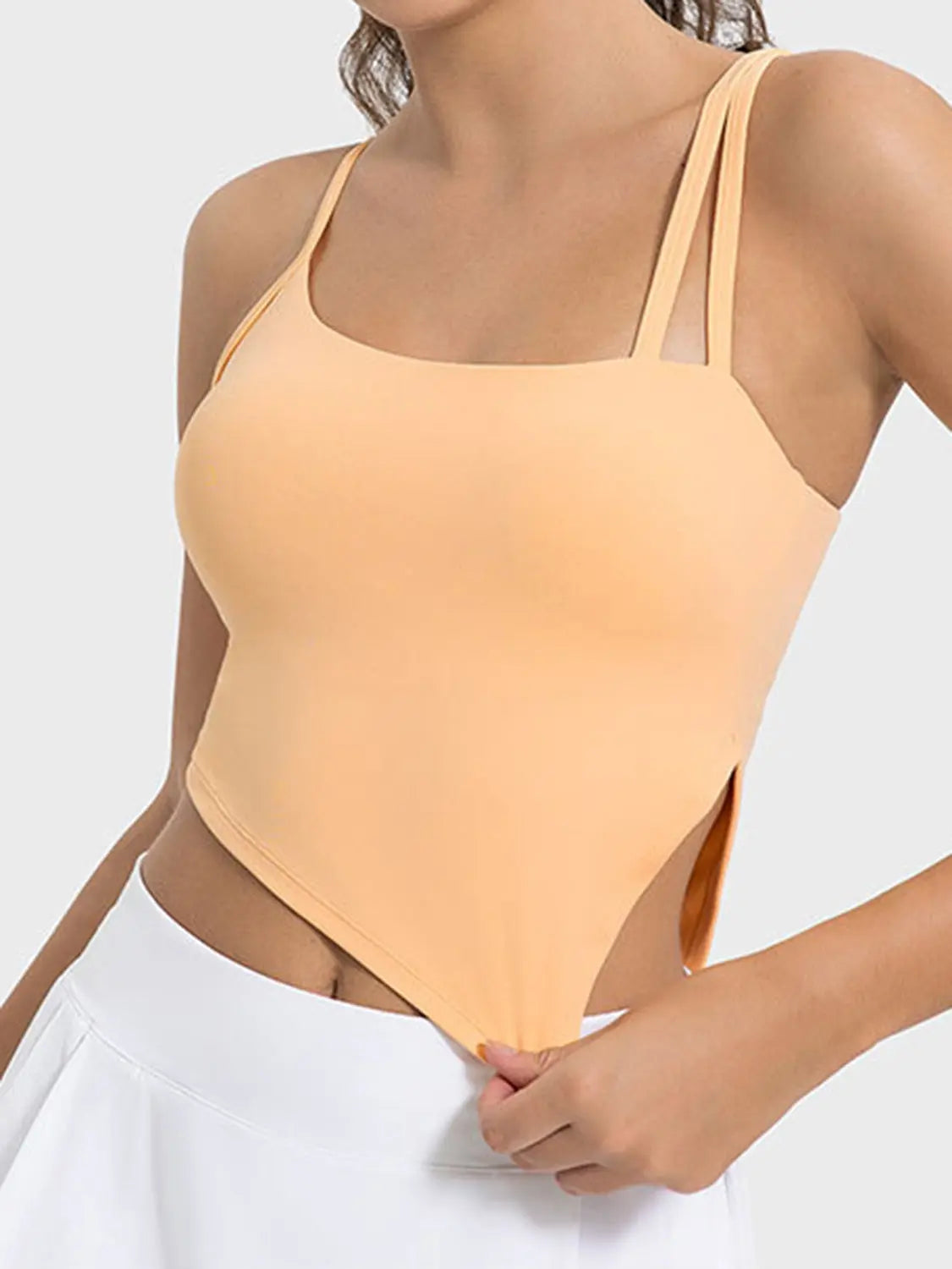 Millennia Slit Asymmetrical Neck Active Cami 