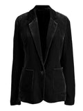 Pocketed Button Up Lapel Collar Blazer 