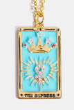 Tarot Card Pendant Stainless Steel Necklace 