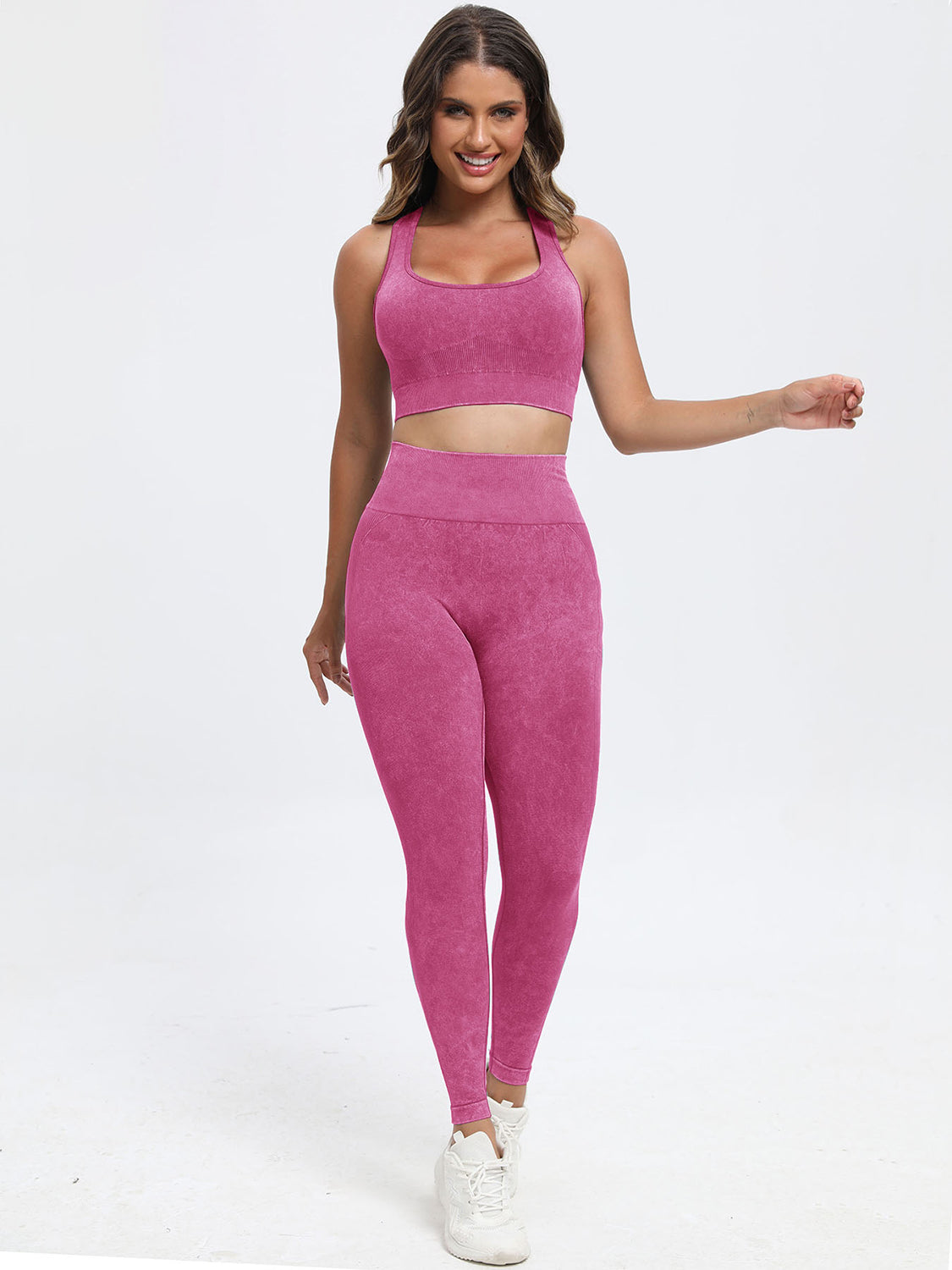 Scoop Neck Wide Strap Top and Pants Active Set 