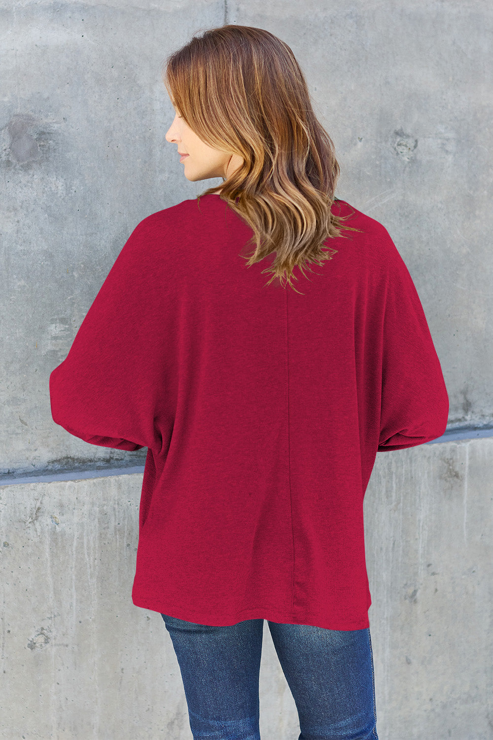 Double Take Full Size Round Neck Long Sleeve T-Shirt 
