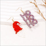 Alloy & Plastic Mismatched Earrings 