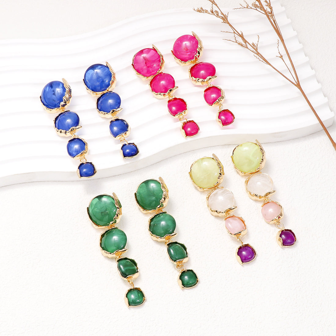 Alloy & Rhinestone Earrings 