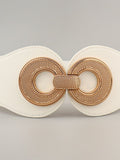 Alloy Buckle Elastic PU Belt 