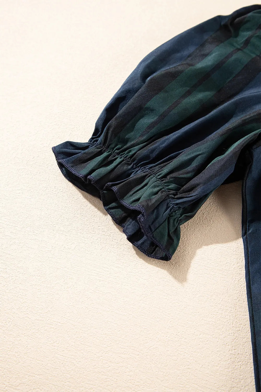 Puff Sleeve Frilled Trim Elegant Blouse 