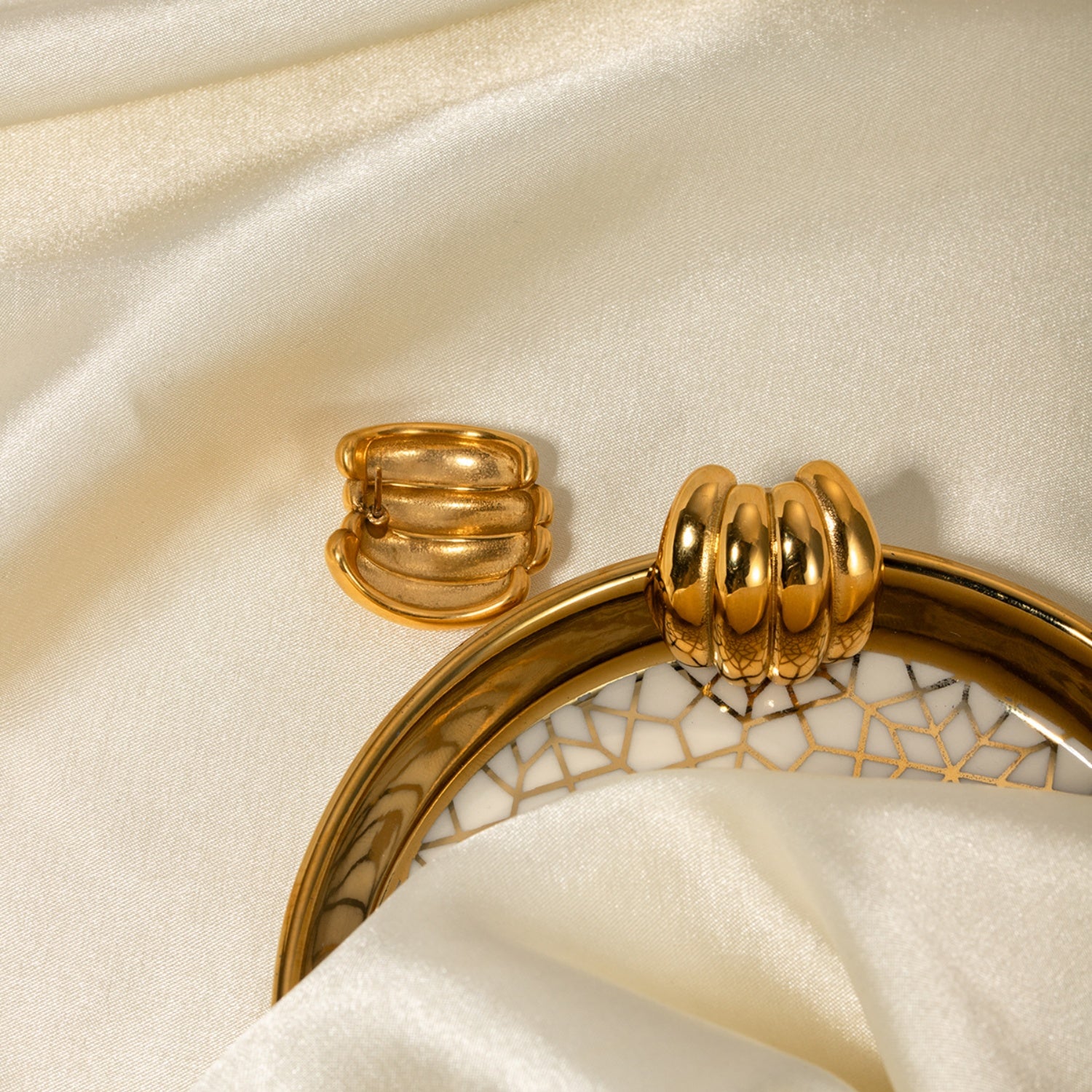 Stainless Steel Geometric Stud Earrings 