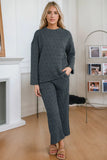 Round Neck Top and Pocketed  Pants Lounge Set Lingerie & Nightwear