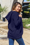 Full Size Teddy Hooded Jacket with Pockets 