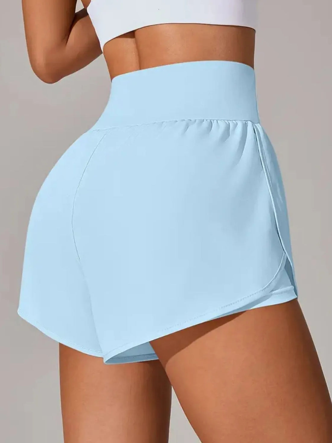 Pocketed High Waist Active Shorts 