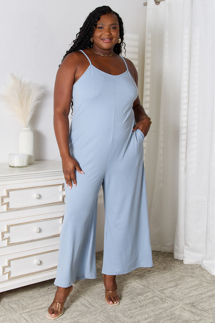 Basic Bae Full Size Spaghetti Strap V-Neck Jumpsuit 