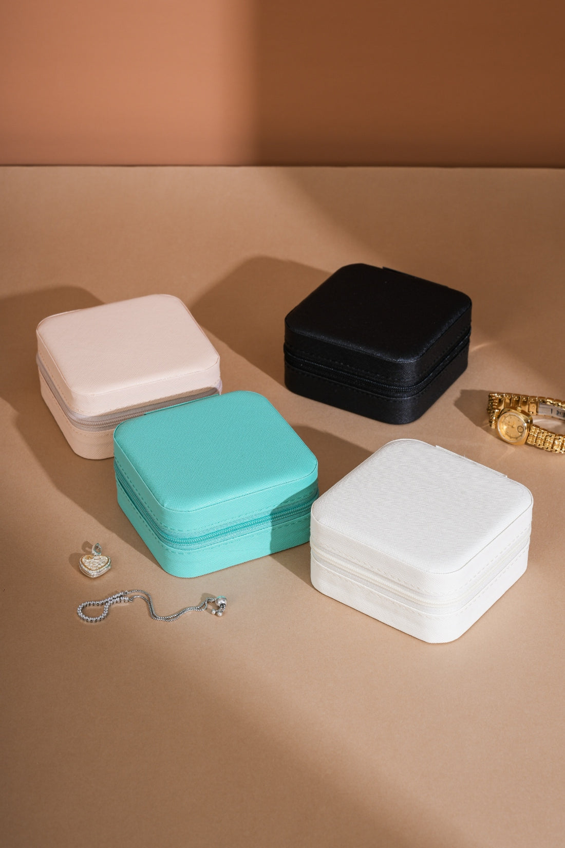 PU Leather Square Jewelry Box 